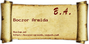 Boczor Armida névjegykártya